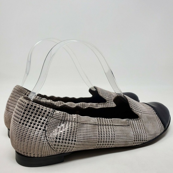 AGL ATTILIO GIUSTI LEOMBRUNI LEATHER CAP FLATS 8 - Picture 4 of 11